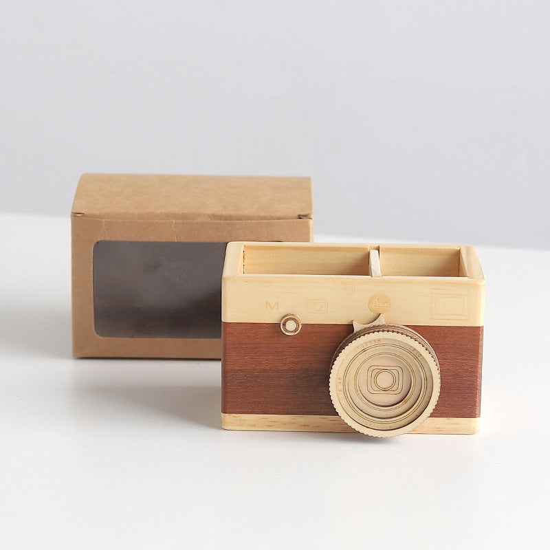 Wooden camera pen holder - McRick Shop