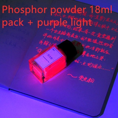 Invisible ink transparent violet ink fluorescent