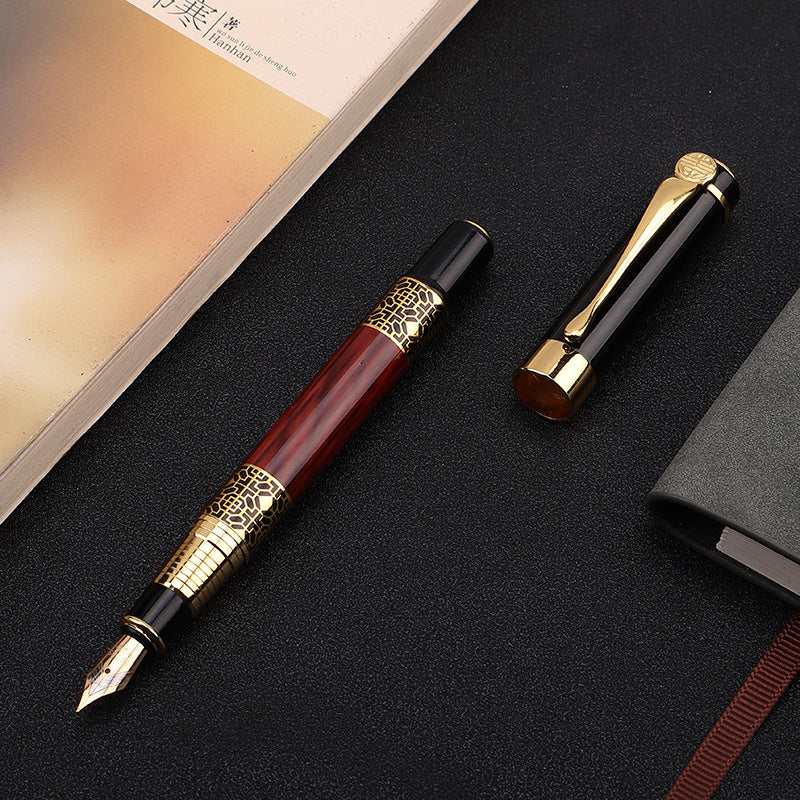 ImitationMahogany Metal Wood Grain Fountain Pen - McRick Shop