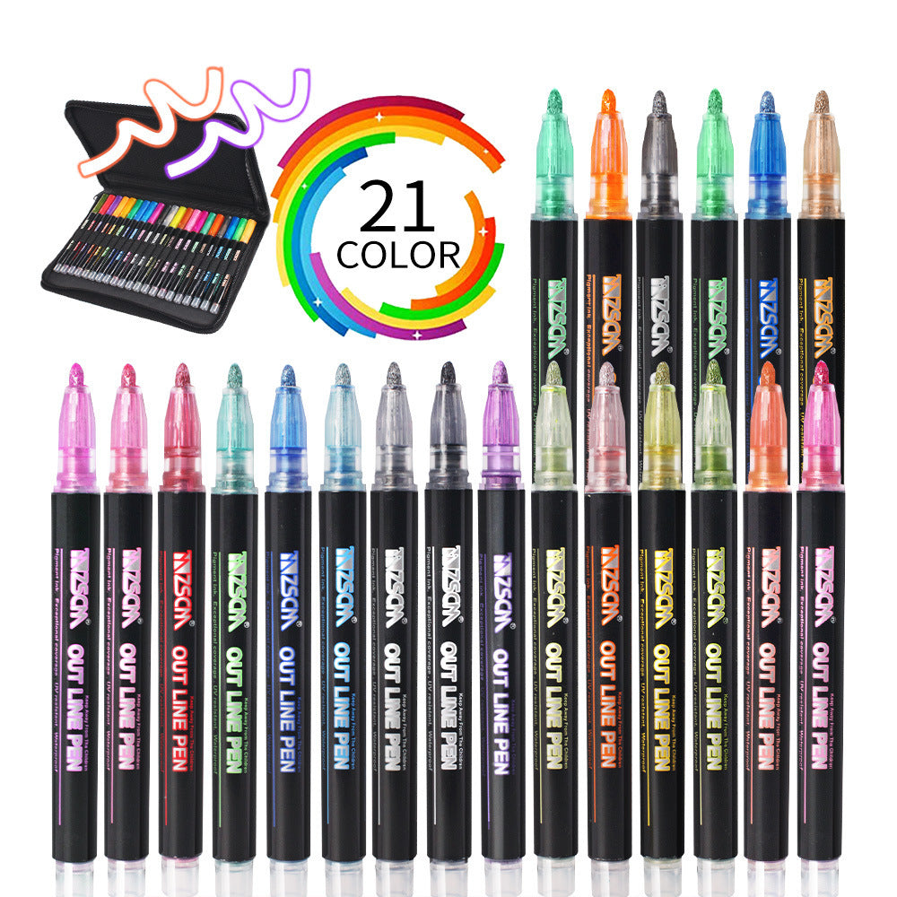 Double line multi color pen - McRick Shop