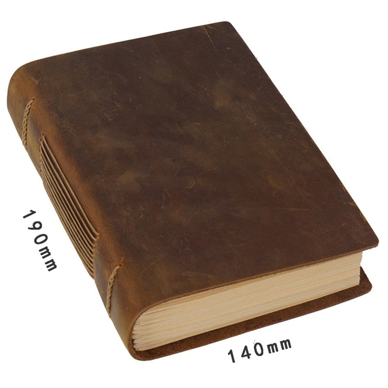 Original Handmade Sketchbook Cowhide Notebook Retro Leather Notebook Creative Notebook Diary - McRick Shop