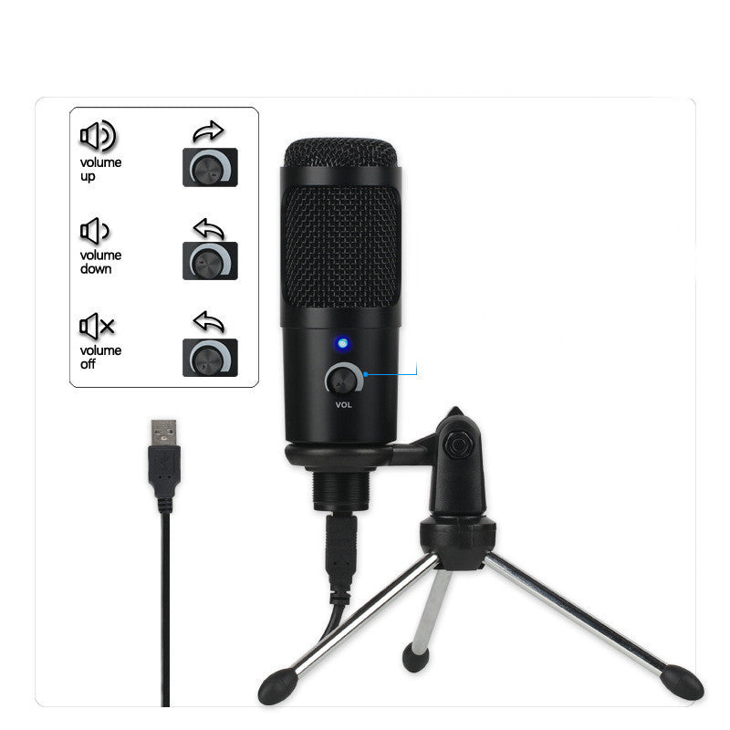 Microphone Computer Game Voice Microphone Live Recording Condenser Microphone - McRick Shop