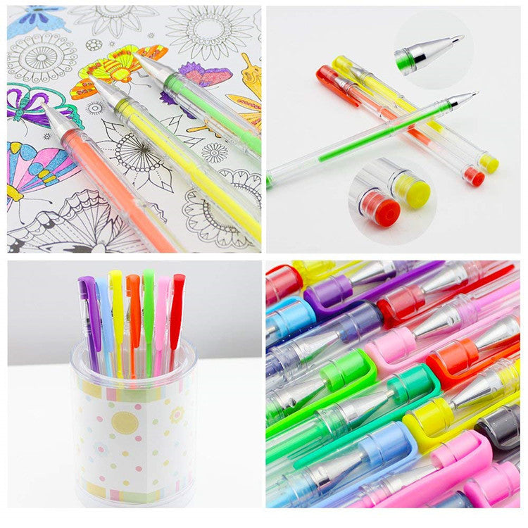 Color Gel Pen Watercolor Pen 100 Color Set Highlighter Pen - McRick Shop