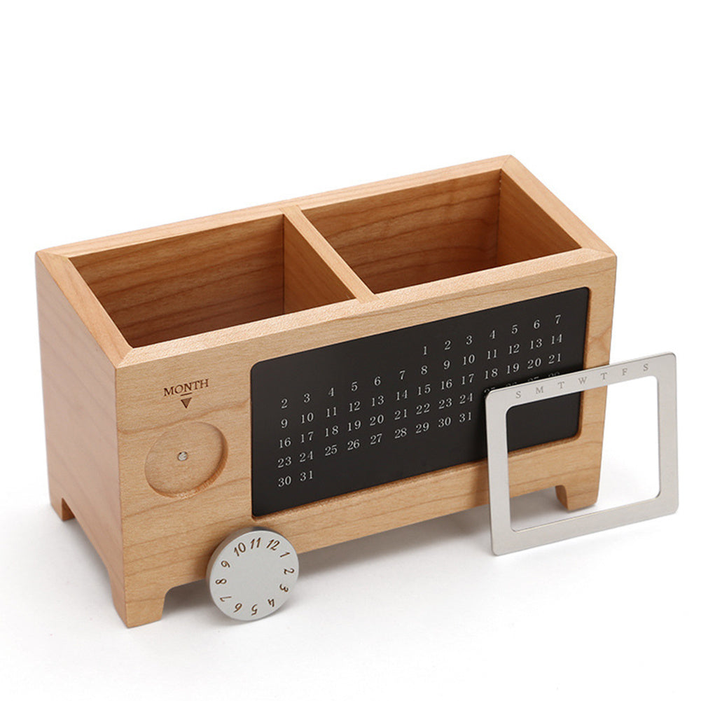 Calendar wooden pen holder - McRick Shop