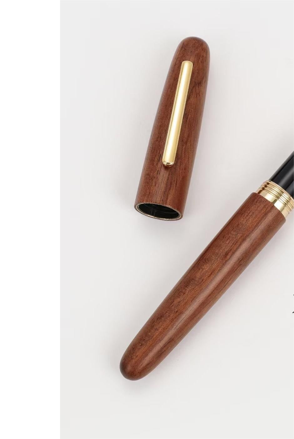 Pen Wooden Pole Rotating Cap Of A Pen Men's And Women's Business Calligraphy Practice - McRick Shop