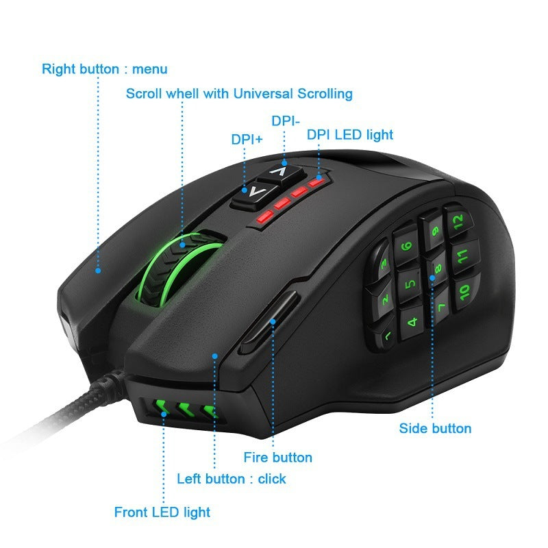 RGB backlit gaming mouse - McRick Shop