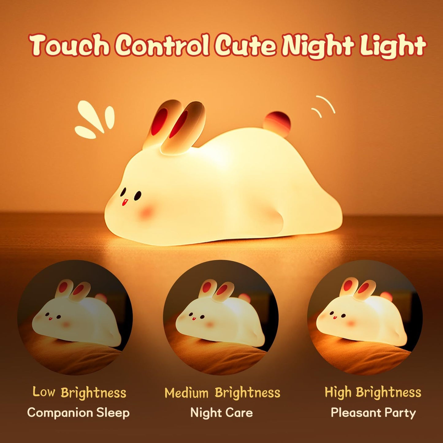 Big Face Bunny Silicone Lamp