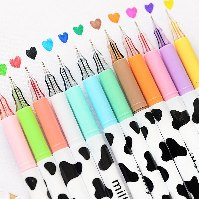 Cow design color gel pen - McRick Shop