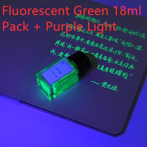 Invisible ink transparent violet ink fluorescent