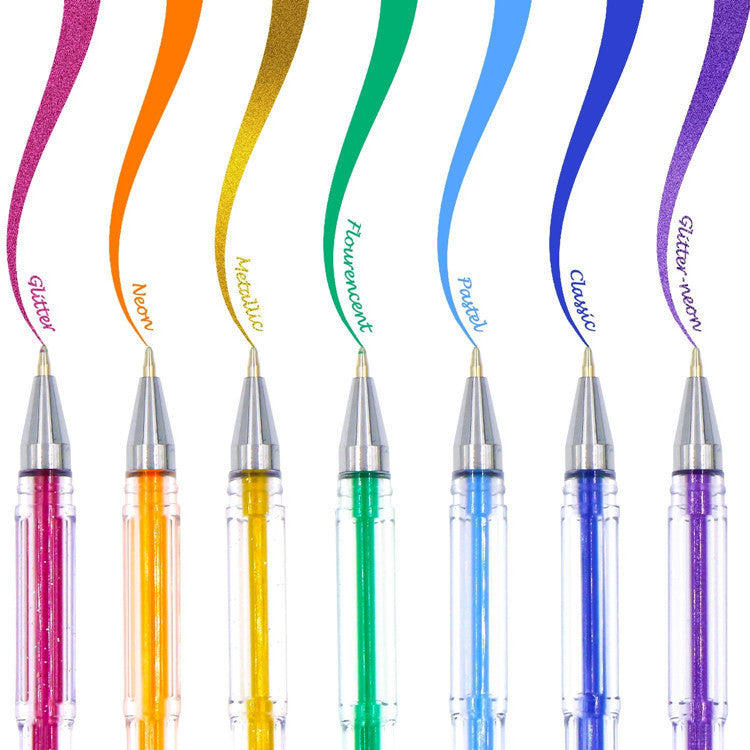 Color Gel Pen Watercolor Pen 100 Color Set Highlighter Pen - McRick Shop