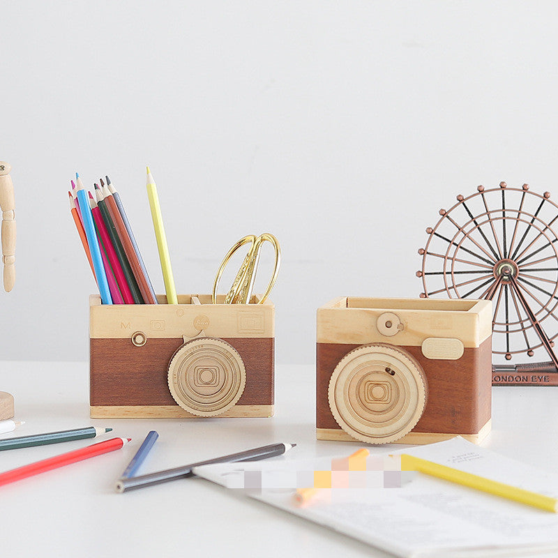 Wooden camera pen holder - McRick Shop