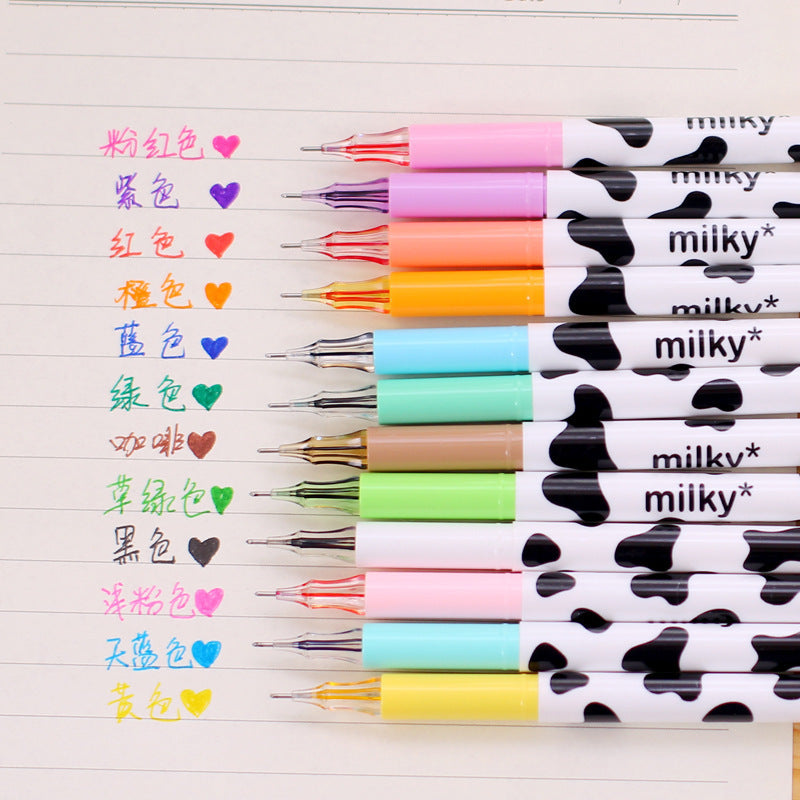 Cow design color gel pen - McRick Shop