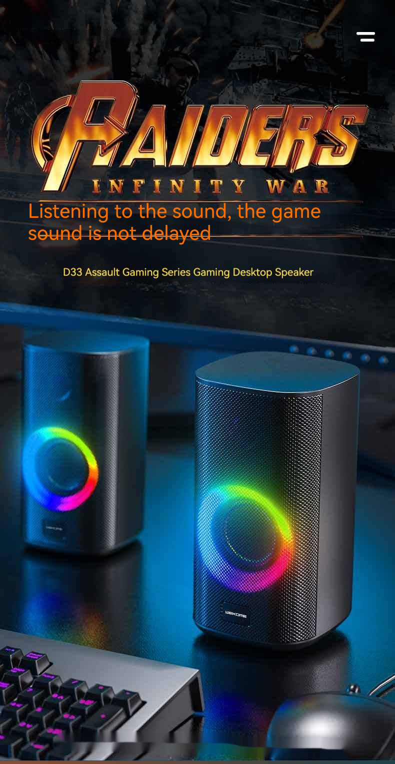 Game Colorful E-sports Desktop Bluetooth Speaker Dual Speaker Computer Stereo Speaker - McRick Shop