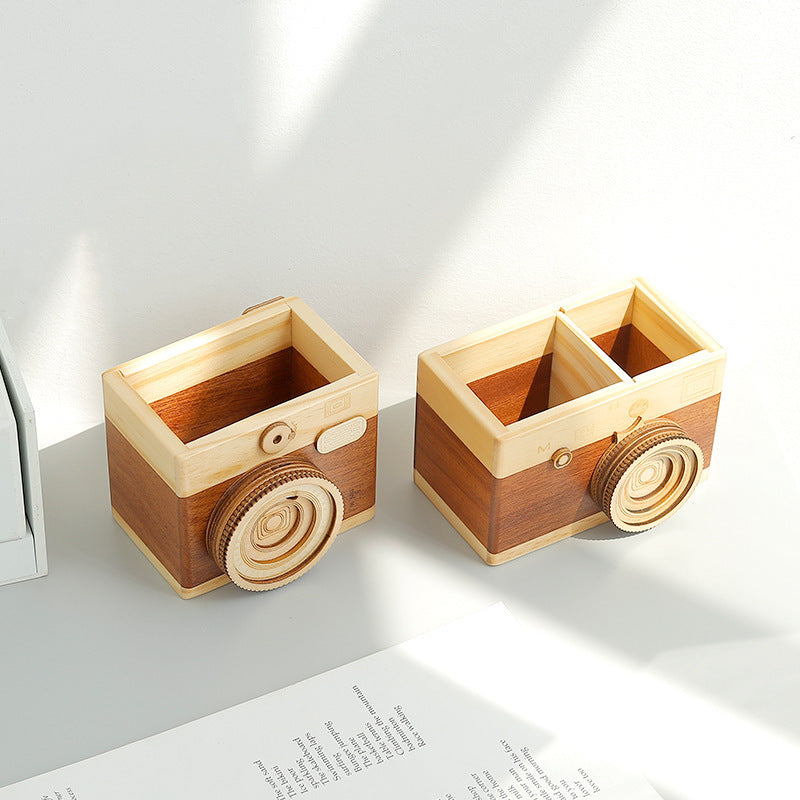 Wooden camera pen holder - McRick Shop