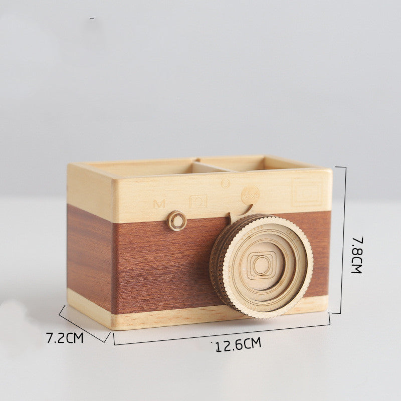 Wooden camera pen holder - McRick Shop