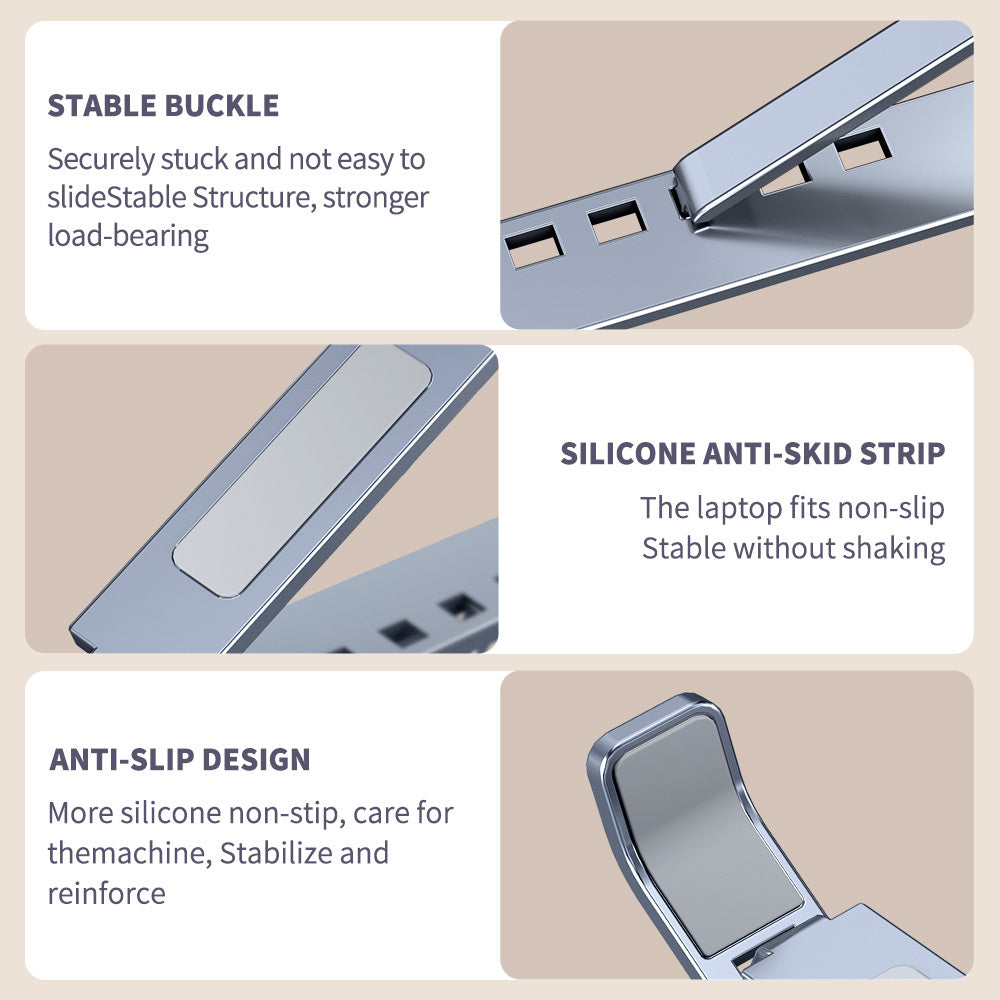 Double Aluminum Alloy foldable Notebook Bracket - McRick Shop