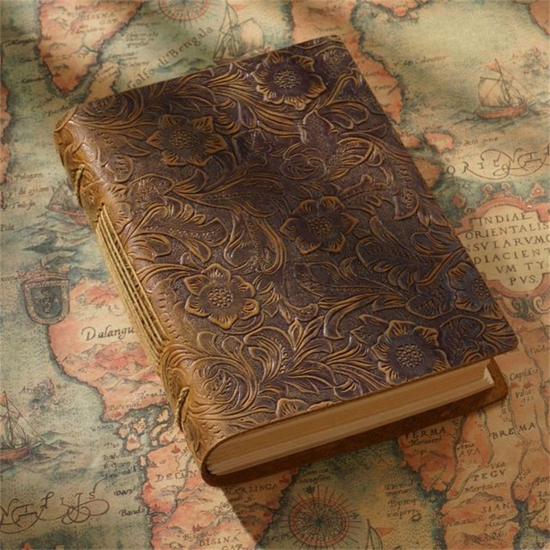 Handmade Sketchbook Cowhide Notebook Retro Leather Notebook Creative Notebook Diary Gift - McRick Shop