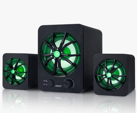 Laptop desktop computer speaker 2.1 Multimedia luminous sound mini speaker bass speaker - McRick Shop