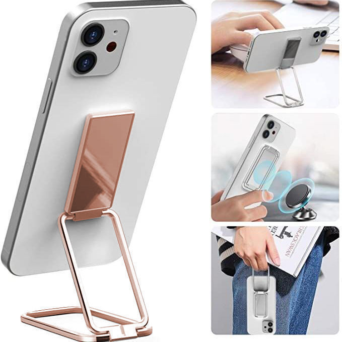 Foldable Mobile Phone Holder Ring Buckle Retractable Desktop CellPhone Stand Car Magnetic Bracket Office Accessories - McRick Shop