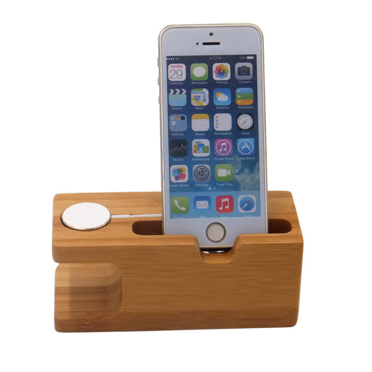 Watch bamboo stand smart phone stand lazy phone stand - McRick Shop