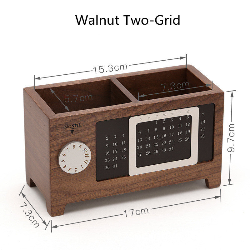 Calendar wooden pen holder - McRick Shop