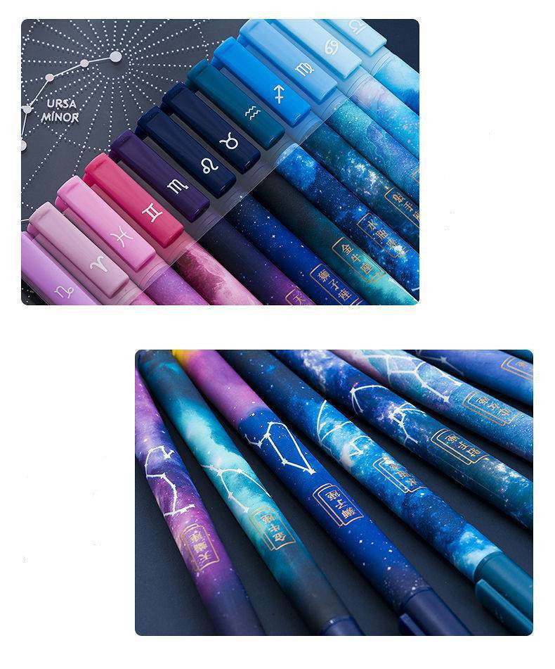 Twelve Constellation Pen Bright Star Pen Zodiac Ballpoint Pen - McRick Shop